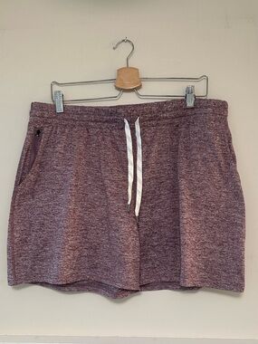 XXL Pacific Trail Marled Drawstring Shorts - Plum Heather